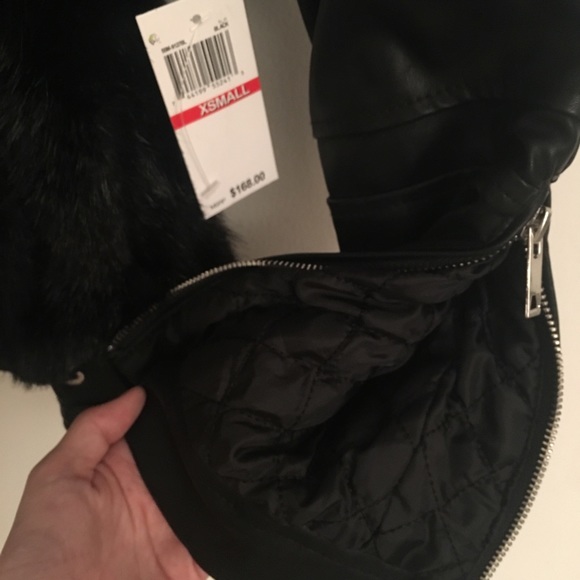 [DONATED] Blank NYC Faux Leather Fur Moto Jacket - Picture 3 of 5